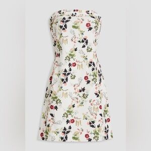 Alice + Olivia Strapless Floral Dress - White and Multicolor